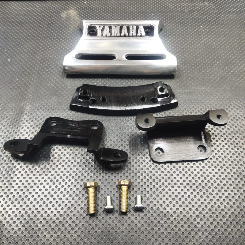 Kumis RX KING OLD Set Pangkon Klakson Kumis Yamaha RX KING RXS OLD Tebal Silver