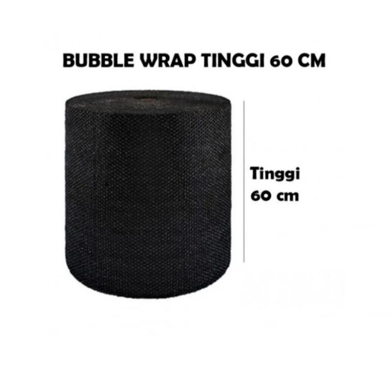 

{5 m} Plastik Bubble Wrap Hitam 60 cm - Premium Tebal