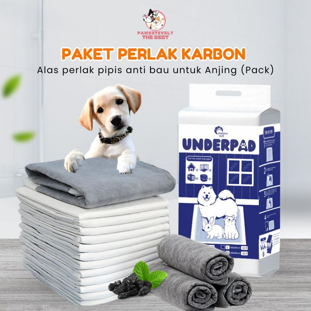 PAKET PERLAK KARBON Untuk Anjing Kucing/Hewan Peliharaan - Dog Cats Training Pad Underpad Fiber Carb