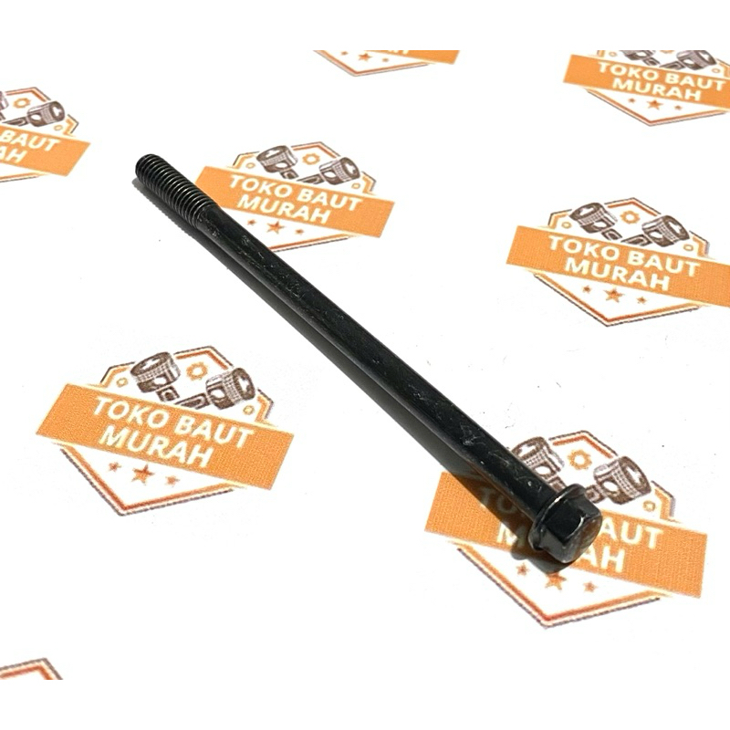 Baut Flange 6x100 Baut Blok Mesin M6x100 Kunci 8 Honda Beat Scoopy Vario Hitam