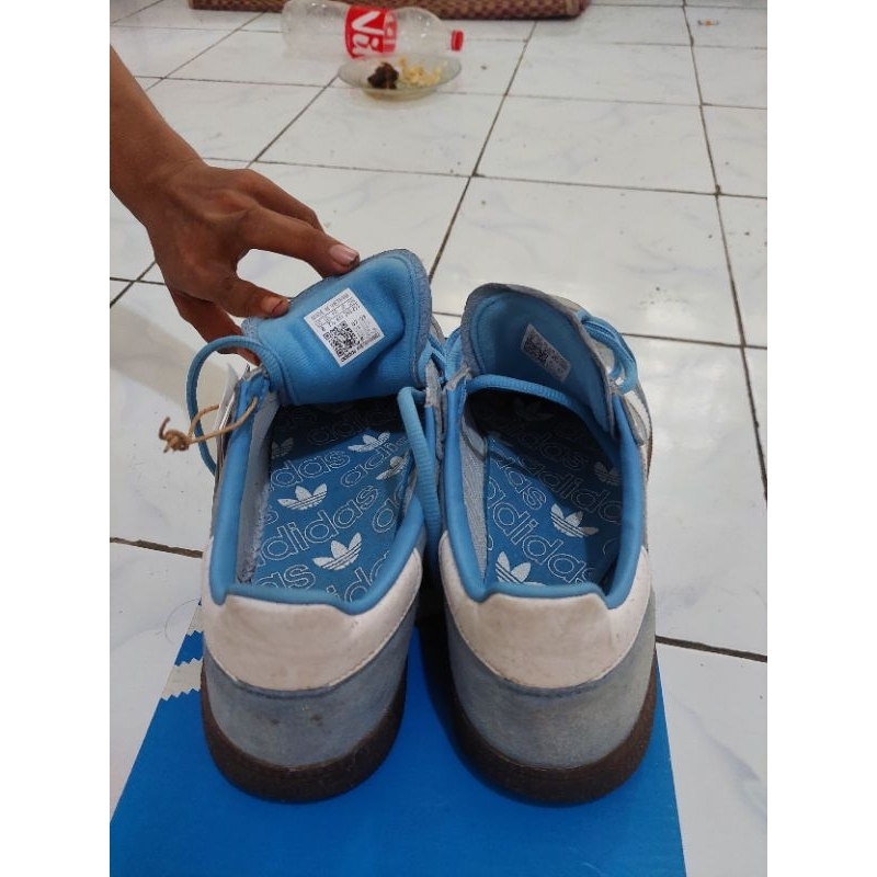 Sepatu Adidas handball spezial ice blue original second