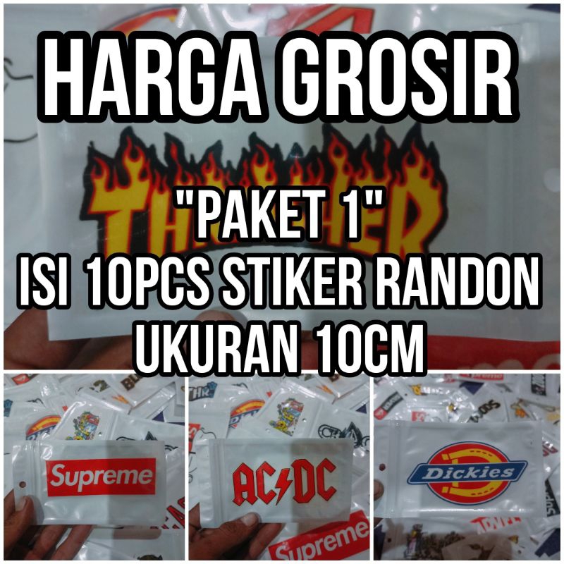 

Harga grosir stiker sablon isi 10pcs random/gambar acak