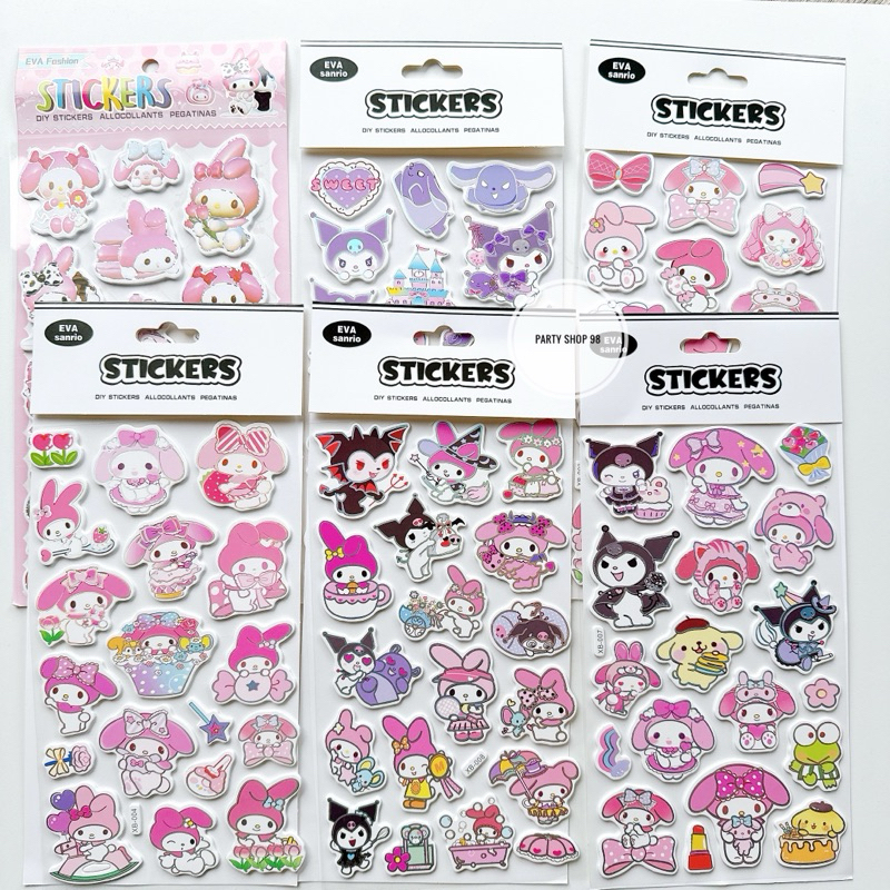 

STICKER TIMBUL KARAKTER KUROMI-MELODY-SANRIO / STICKER ANAK LUCU