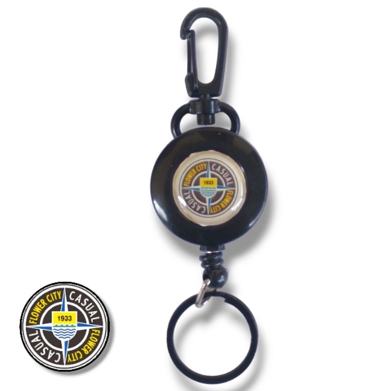 Keychain Gantungan Kunci Retractable Flowers City Casuals
