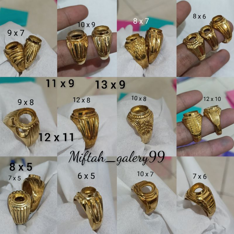 Emban cincin kuningan sari batu kecil minion
