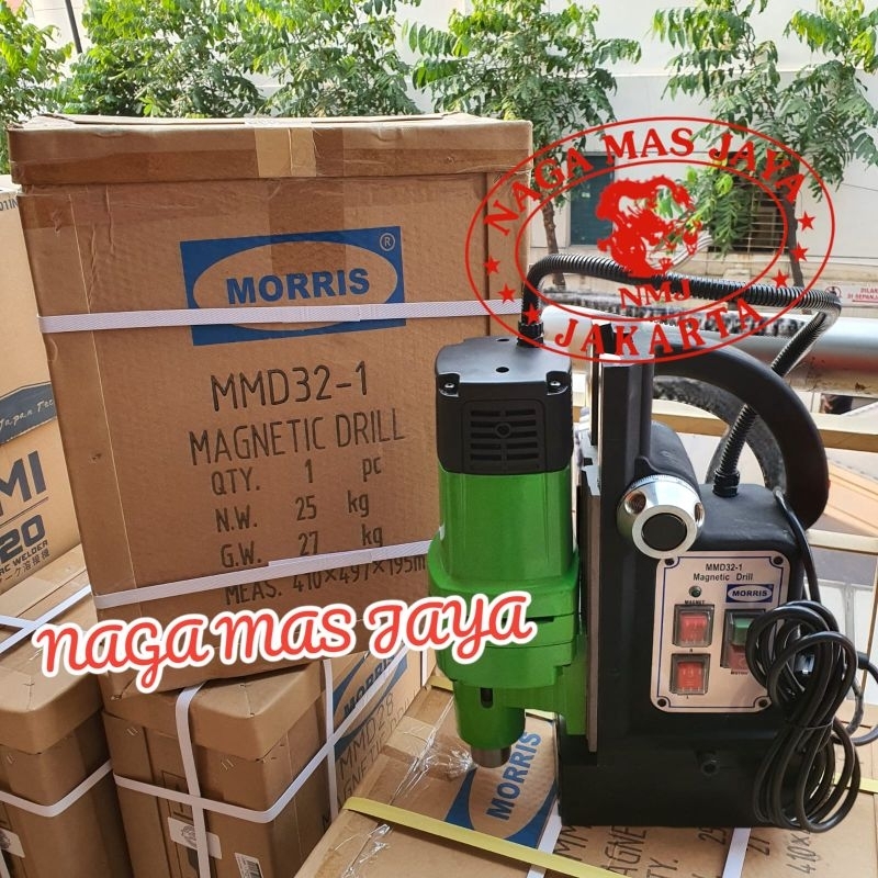MESIN BOR MAGNET 32 MM MORRIS MMD 32-1 / MESIN BOR MAGNET MORRIS MMD32-1 / MAGNETIC DRILL MORRIS 32M
