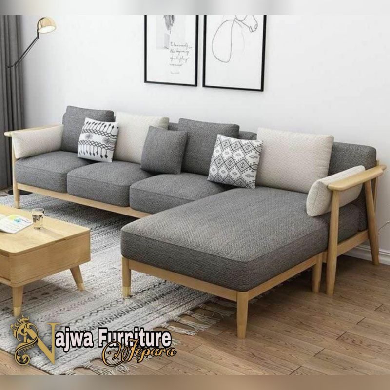 SOFA TAMU SUDUT SOFA POJOK KURSI SUDUT JATI SOFA TAMU JATI MODERN