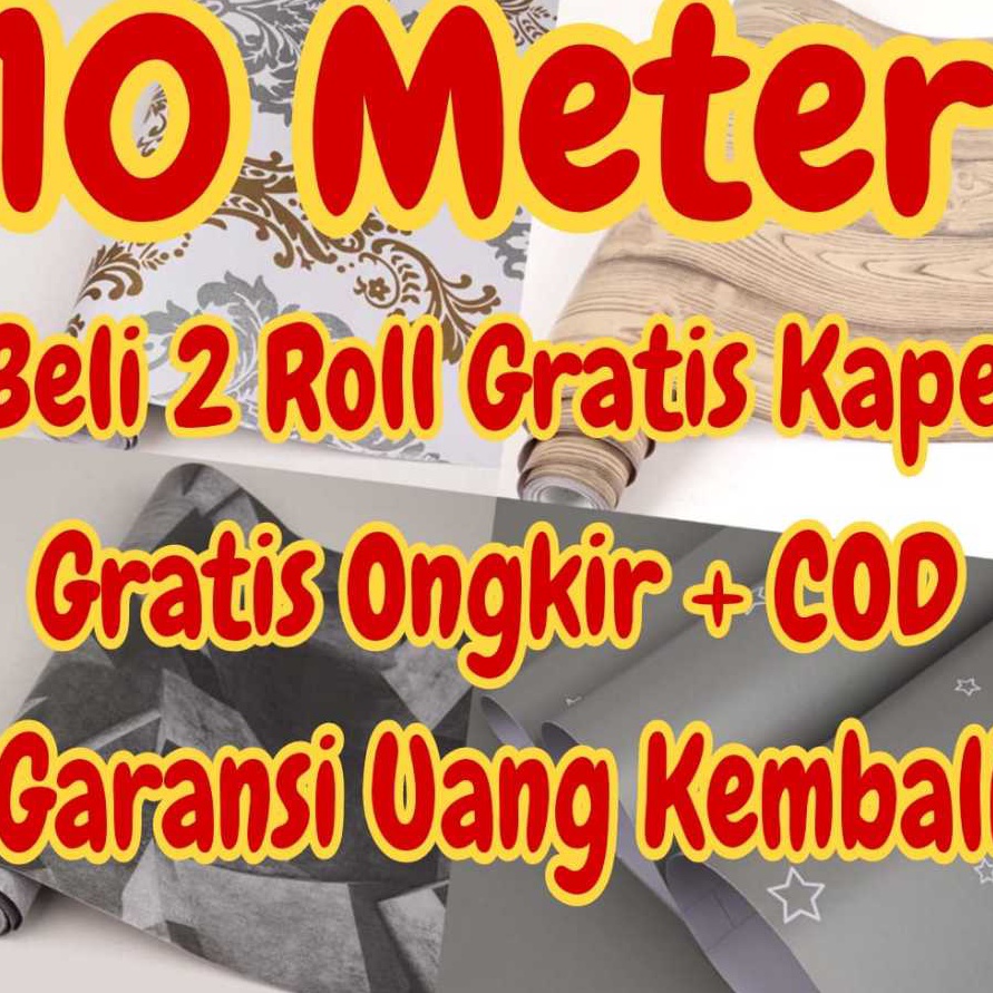 murah 1 METER Wallpaper dinding 1 m 1 meter 45 cm x 1 m wallpaper dinding motif embos batik karakter
