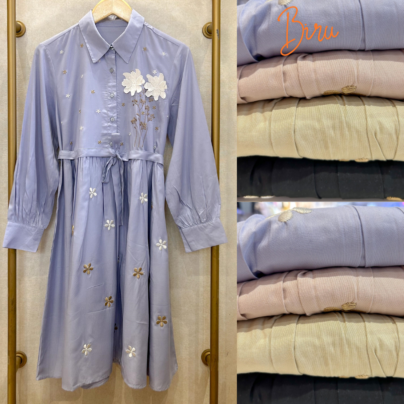 Tunik TA Gamis blouse atasan kemeja hijab set celana muslim kerudung wanita kondangan busui pesta dr