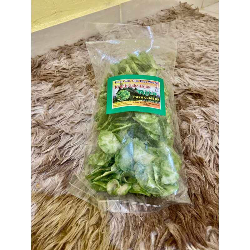 

Keripik singkong hijau bulat sanjai