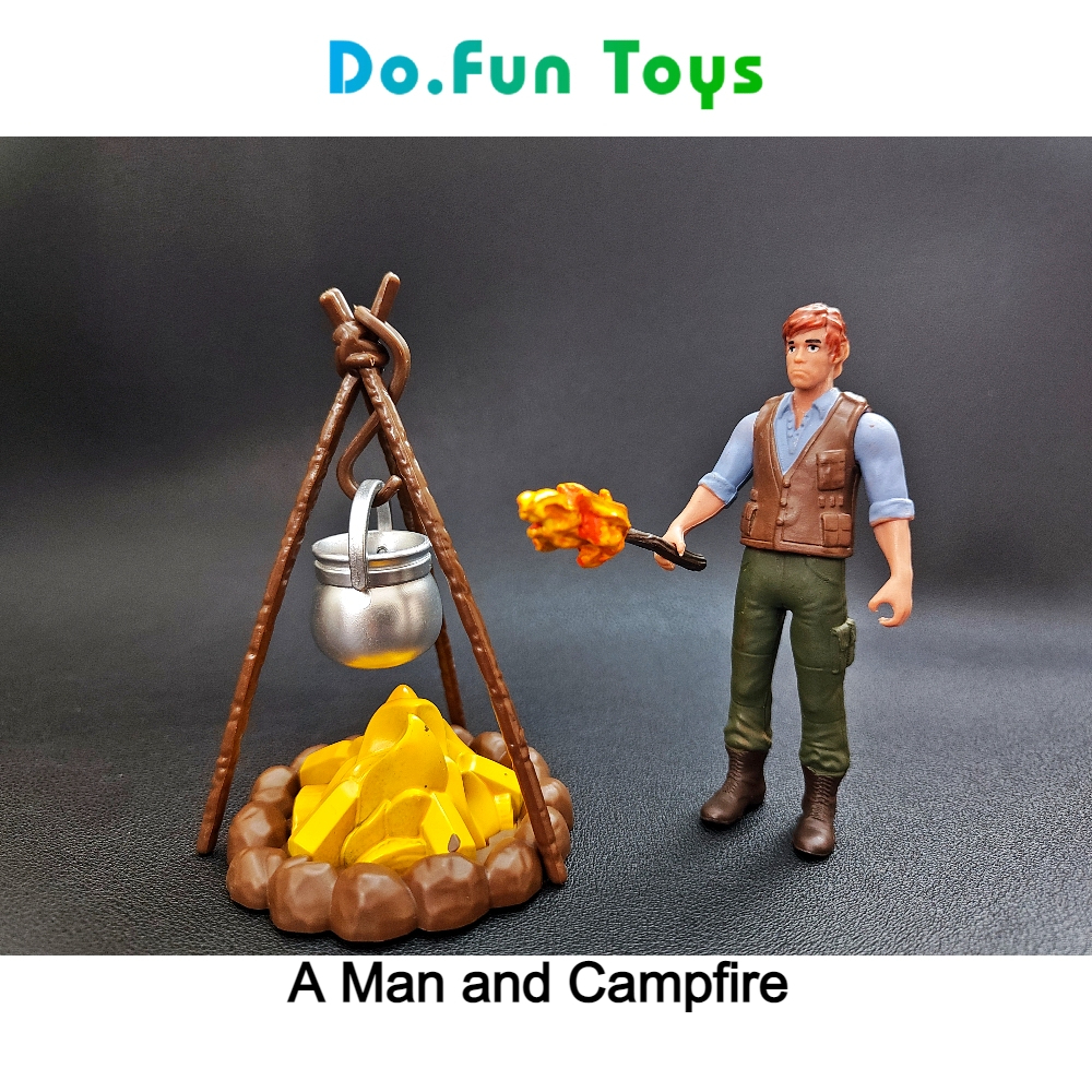 Mainan Miniatur Diorama Figure Orang Kemping / Api Unggun / Campfire / Camping