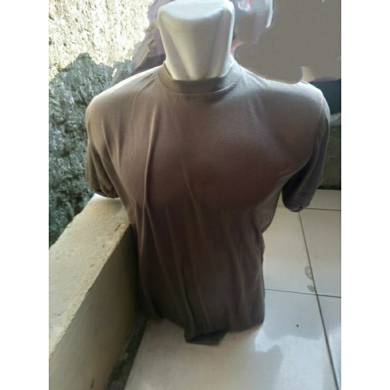 Kaos coklat polos polisi satpam security