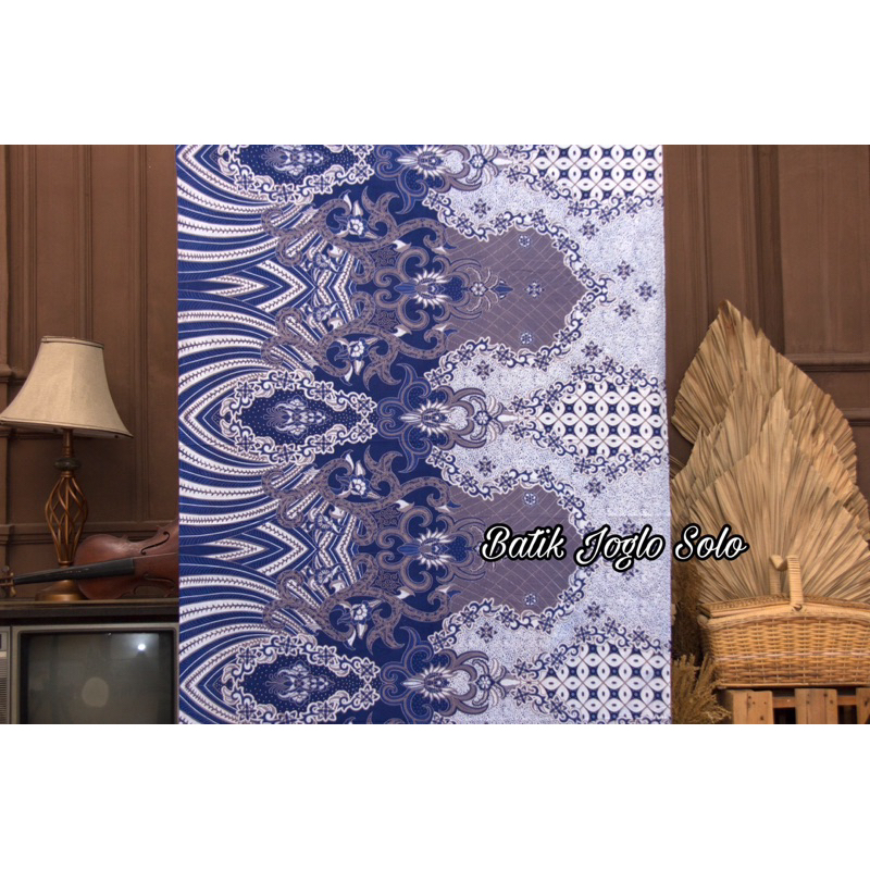 Kain Batik Solo BANYU BIRU Bahan Rok / Bahan Rok Lilit / Bahan Rok Span / Bahan Tunik / Bahan Gamis 