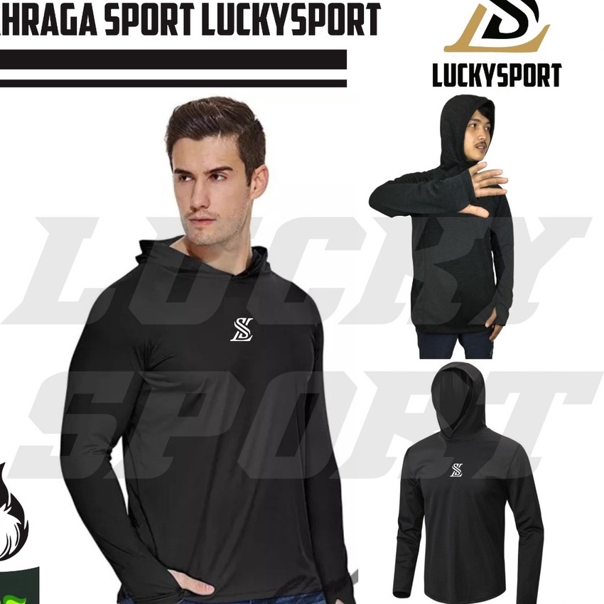 Langka Baselayer Manset Pria Wanita Manset Hoodie Olahraga Baselayer Hoodie Kupluk Ketat Murah Manta
