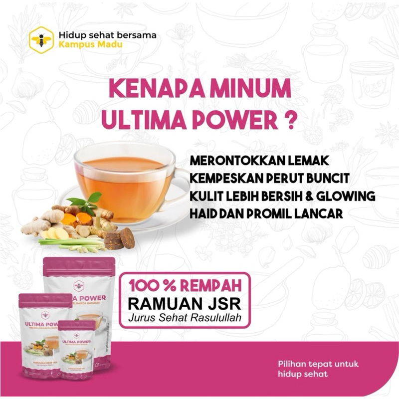 

ULTIMA POWER Minuman Seduhan Diet Alami Bahan Rempah