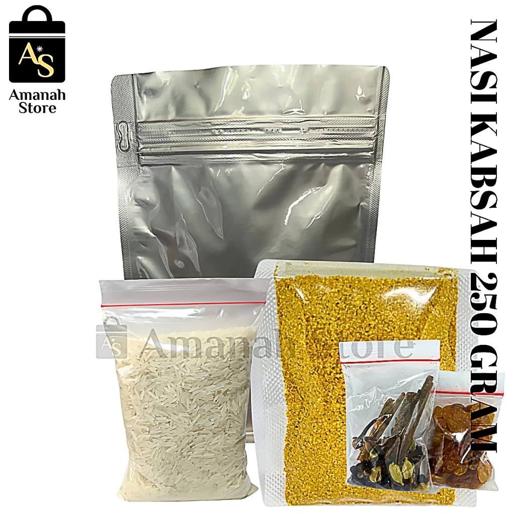 

Nasi kabsah 250 Bumbu Instan Masakan Arab ( 2 - 3 porsi ) Paket Bumbu Dan Beras
