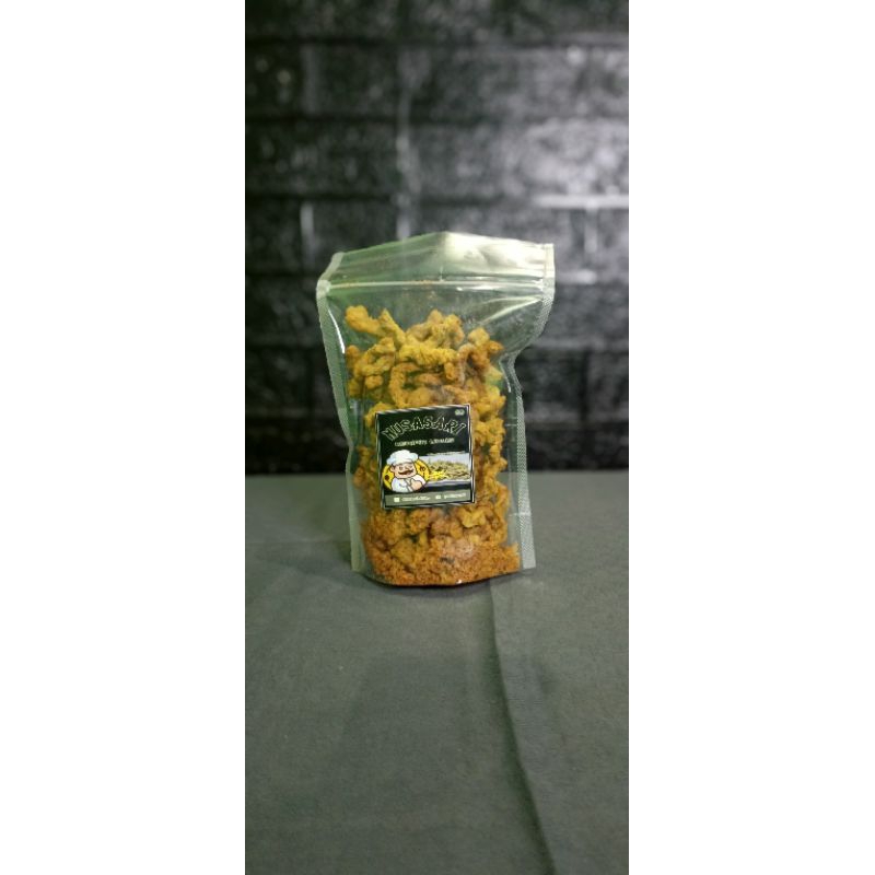 

usus crispy, kripik usus, usus kriuk, rasa pedas 250gr