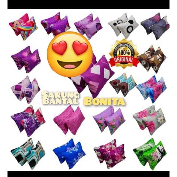 SARUNG BANTAL TIDUR BONITA dan AMELIA ISI 2 PCS BANTAL