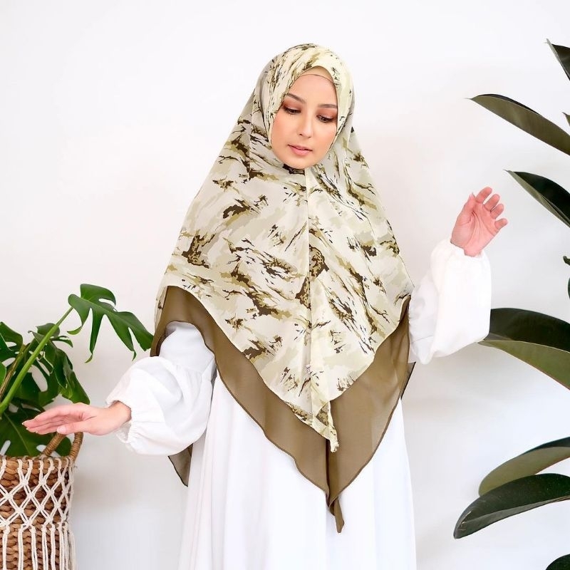 AURORA KHIMAR HIJAB KERUDUNG MOTIF SYARI JILBAB INSTANT JUMBO 2 LAYER