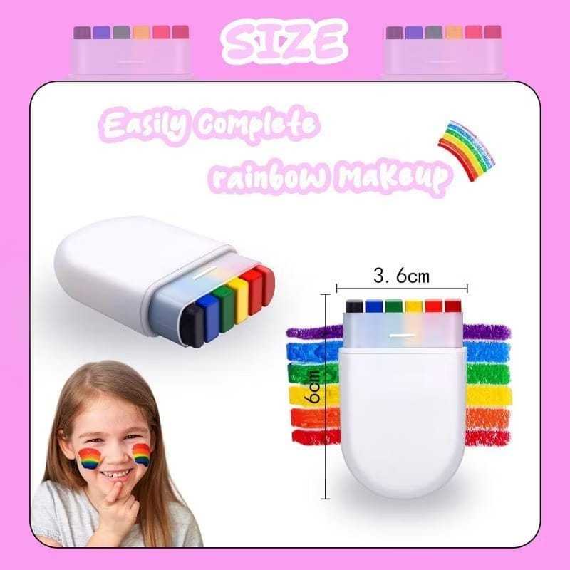 6 Warna Face Painting Make Up Rainbow Cat Wajah Painting Wajah Face Body Painting Palette Wajah Body