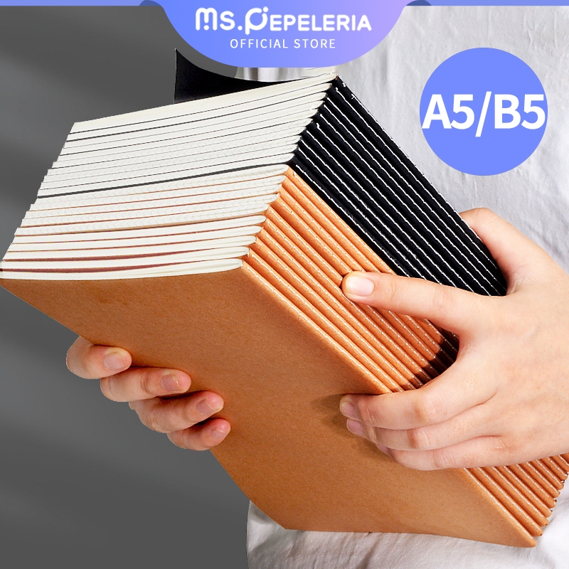 

buku tulis A5-B5/notebook A5-B5/Kraft Buku/ Hitam Buku 36 Lembar lined/Grid/Blank-Ms.Pepeleria