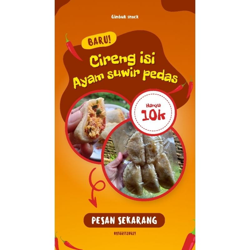 

Cireng isi Ayam Suwir pedas/Cireng mercon