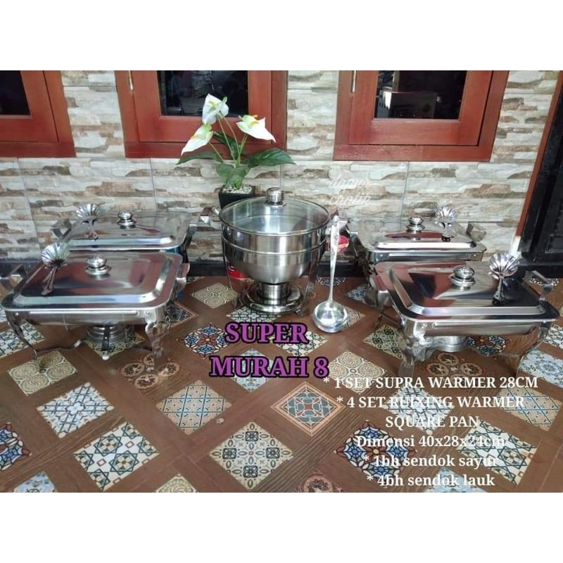 Prasmanan Set Stainless 4+1 Tebal Premium