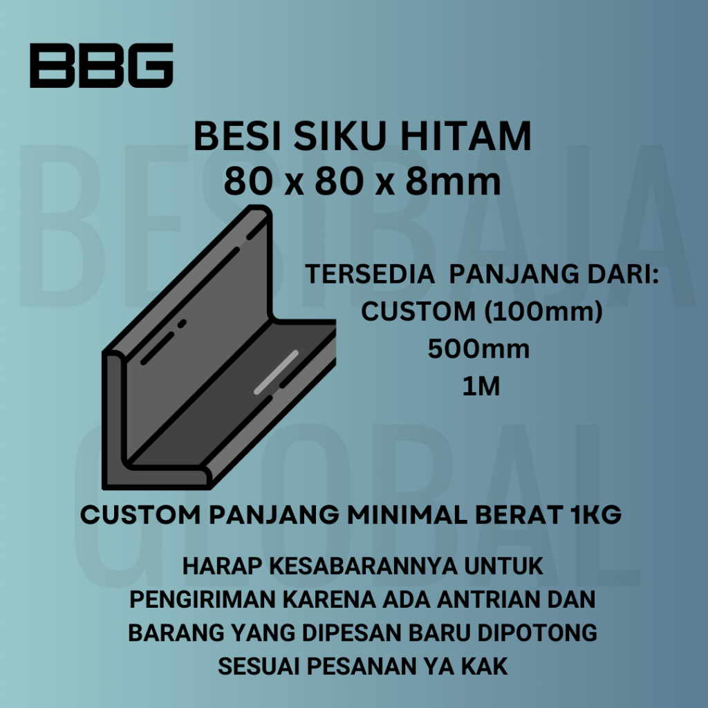BESI SIKU 80 x 8mm x 1M