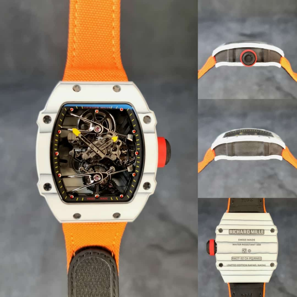 JAM TANGAN RICHARD MILLE CLONE 1:1 RM 27-02 CARBON LIMITED EDITION FULLSET BOX / NEW MEN LUXURY WATC