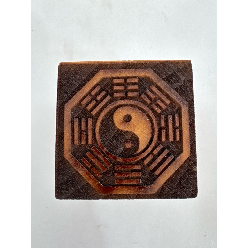 

stempel dewa motif pat kua / pakua / ba kua / patkua - kayu - 02