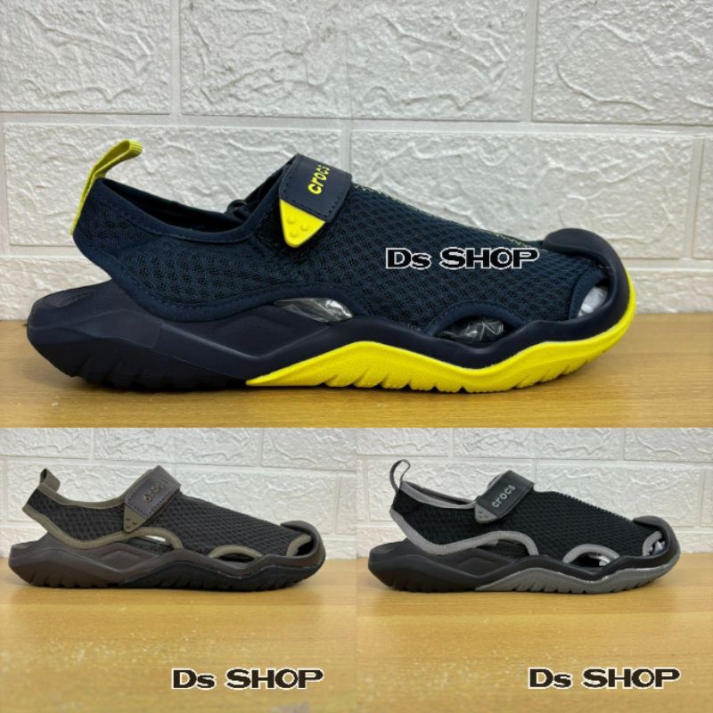 CROCS SWIFTWATER MESH DECK/SANDAL SEPATU CROCS SWIFTWATER/SANDAL CROCS PRIA