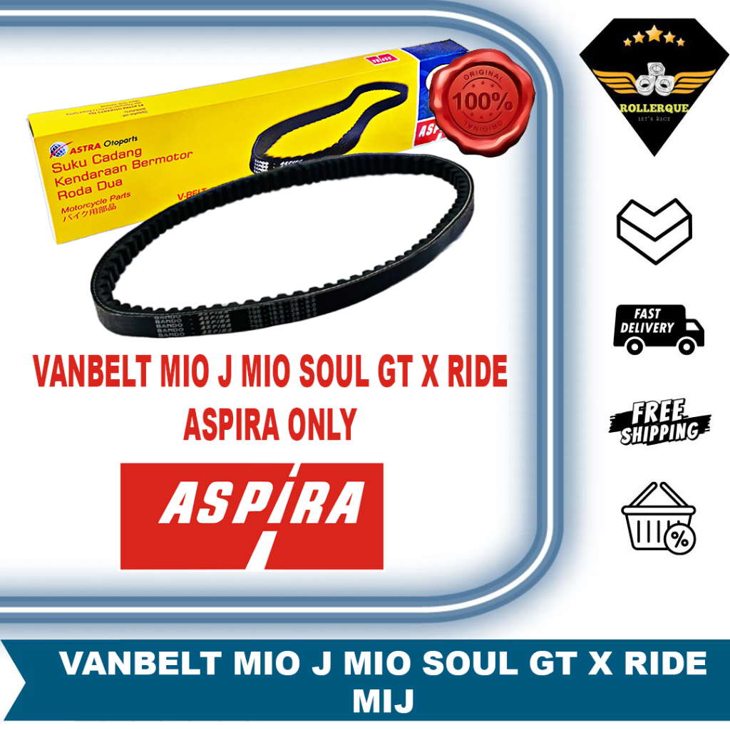 Vanbelt V belt Fanbelt Yamaha Mio J X Ride Soul GT Aspira Astra Otoparts YH-E7641-MIJ-1200