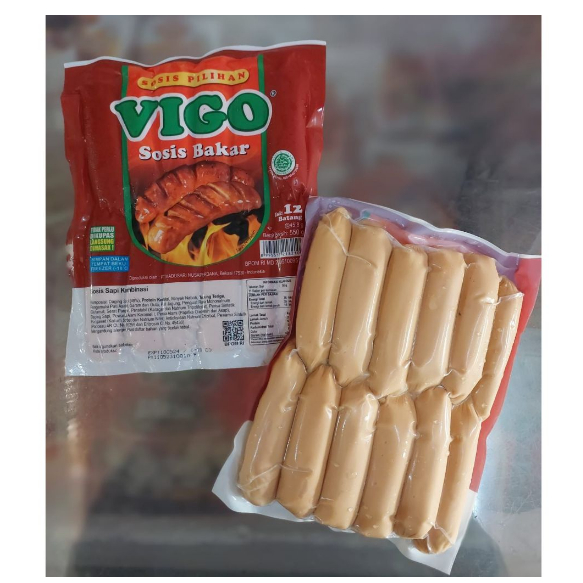 

Vigo Sosis Sapi Bakar isi 12 pcs per pack