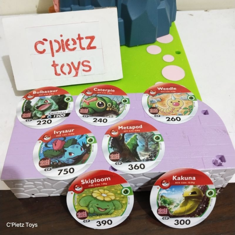 Kartu Tazos Choki Choki Pokemon Medallion - Pokemon Red Card Series (Second/Preloved)