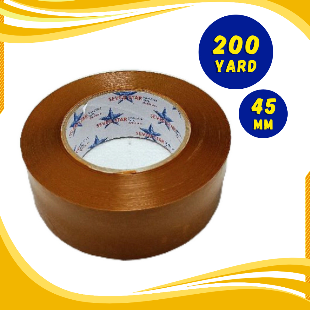

LAKBAN COKELAT SEVEN STAR TAPE 45 MM X 200 YARD