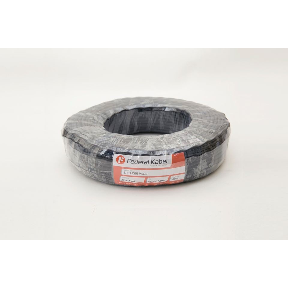 (JUAL 100 meter atau 50 meter) Federal Kabel 2C16AWG / 2C 16AWG / 2C 16 AWG – Kable Speaker Wire – 1 roll = 100 meter – setengah roll = 50 meter