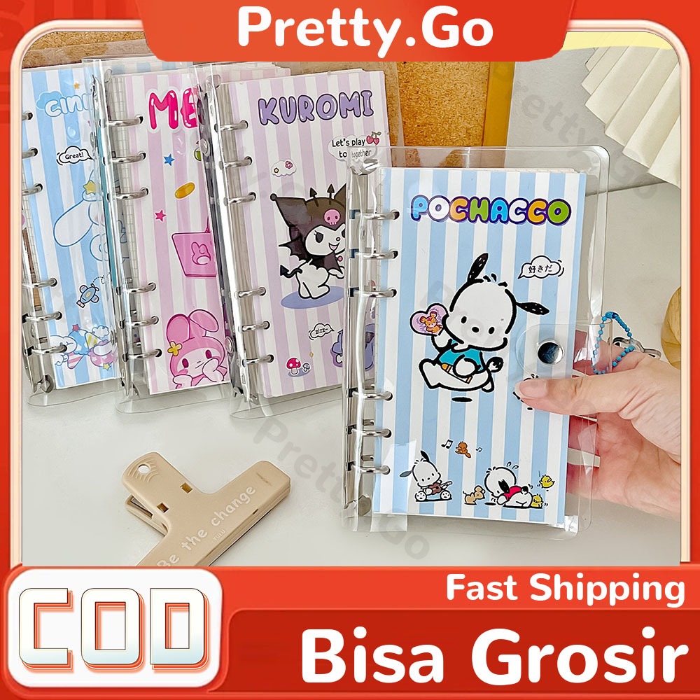 

Binder A6 ring sanrio cute/ Notebook buku catatan lucu journaling Buku Catatan isi Ulang Loose-leaf Tangan
