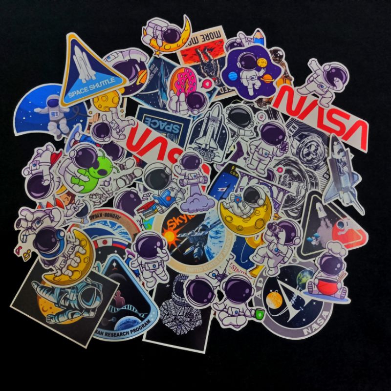 

50PCS+ STICKER ASTRONOT KARTUN | STICKER NASA ASTRONOT | STICKER ASTRONOT LUCU