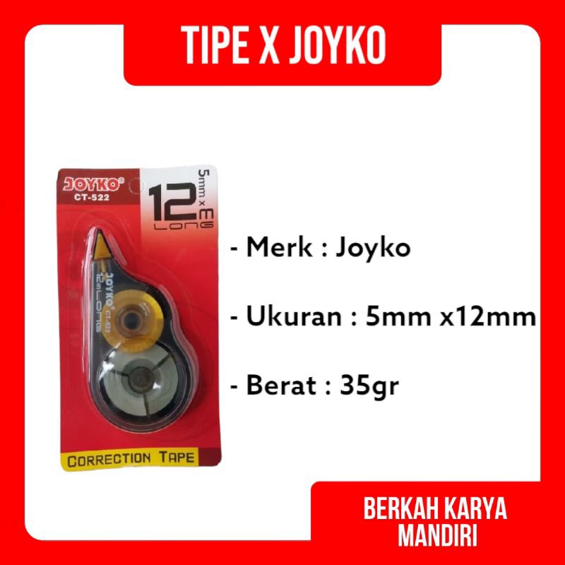

Tipe X / Tipe X Kertas Joyko 5mm x 12 meter