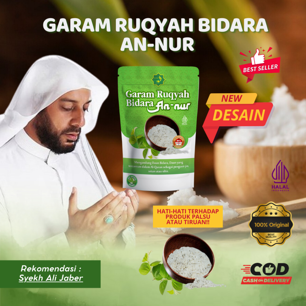 

garam ruqyah an-nur sudah diasma daun bidara 500gr