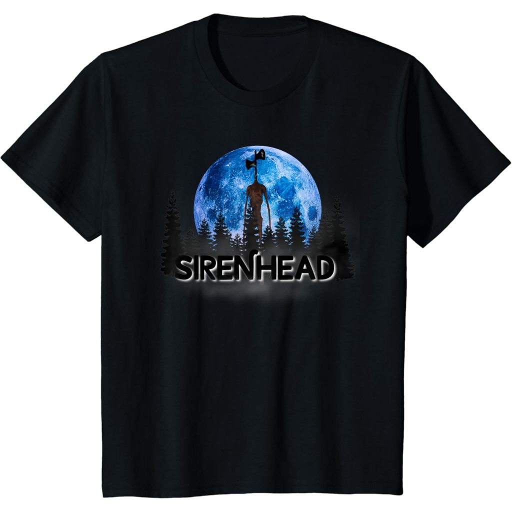 Baju kaos anak Siren head, Cartoon cat we love to escape from Siren head, T-Shirt