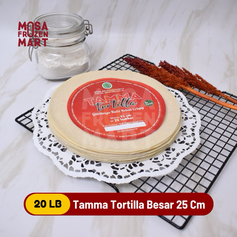 

Tamma Tortilla Besar Ukuran 25 Cm | Kulit Kebab