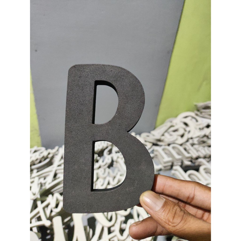 Huruf Spon Papan Bunga Rustic 1 SET (𝗔-𝗭)| Tinggi 12 cm