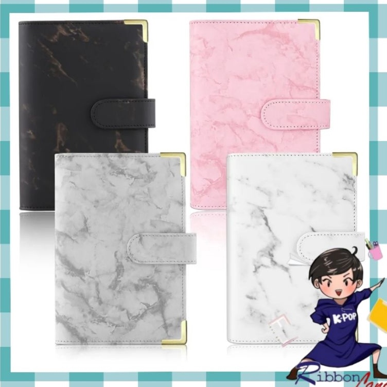 

KODE T2C4 A6 Binder Kulit Motif Marmer Luxury 6 Ring
