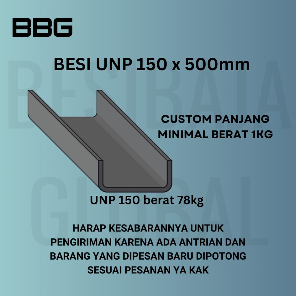BESI UNP 150 x 500mm