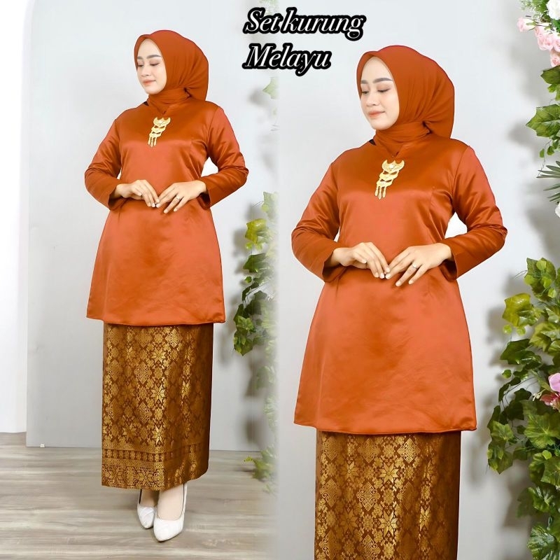 Kebaya Kurung Malaysia Rok Songket Span/Kebaya Kurung Malaysia Seragaman/Kebaya Kurung Modern