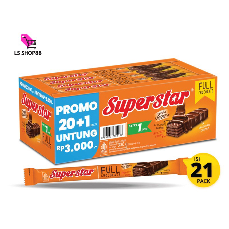 

SUPERSTAR Wafer Triple Chocolate isi 20 pcs