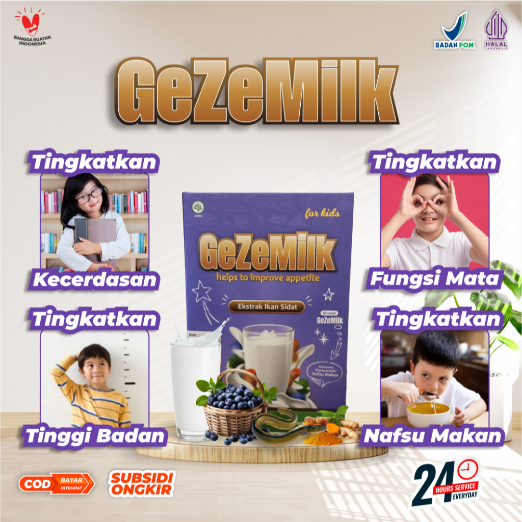 

GeZeMILK Susu Kambing Bubuk untuk Anak Cerdas dan Sehat- Nutrisi Terbaik dari Susu Kambing Etawa, Blueberry, Temulawak, dan Ekstrak Ikan Sidat