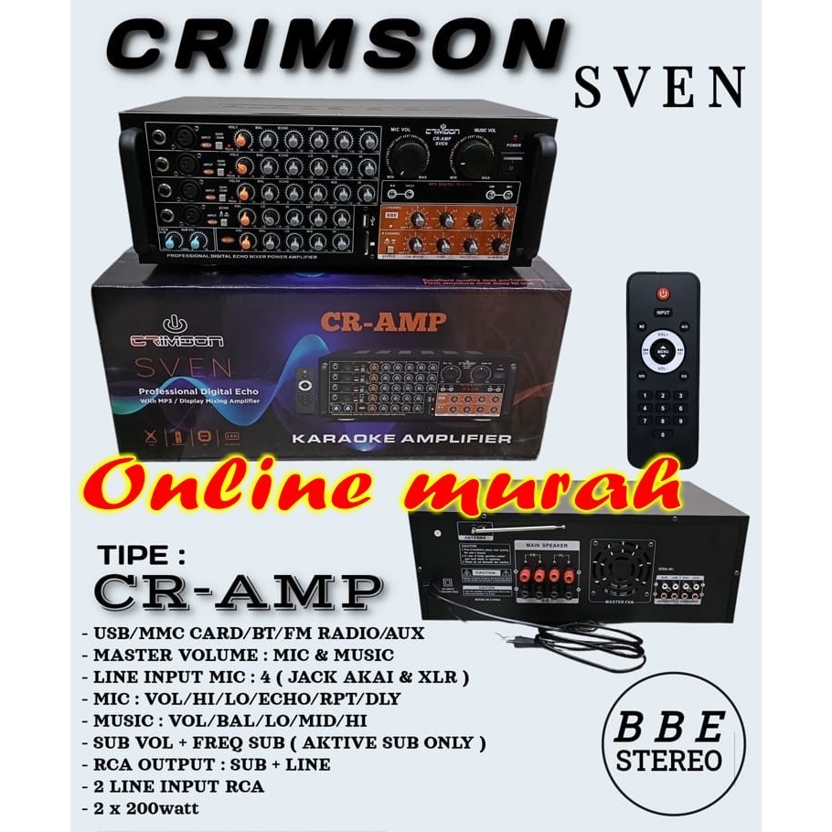 power amplifier mixing crimson cr amp sven digital echo original