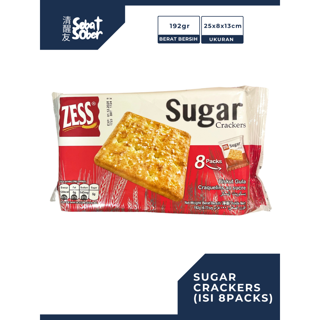 

ZESS Sugar Crackers ISI 8 PACKS Biskuit Gula